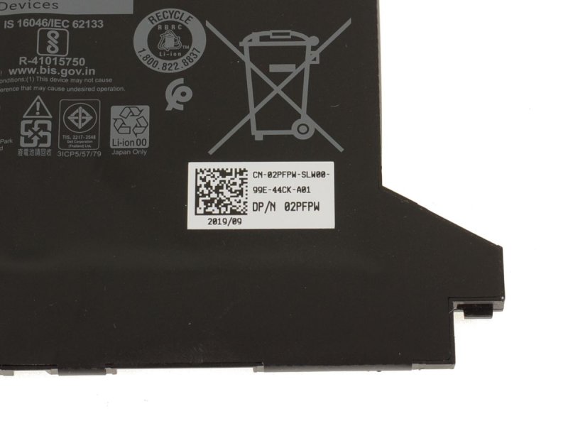 Original 3500mAh 42Wh Battery Dell Latitude 5300 2-in-1 P96G001