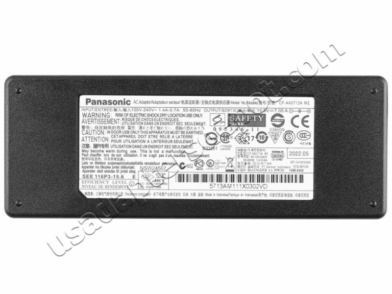 110W AC Adapter Charger Panasonic Toughbook CF-54B2888BA + Cord