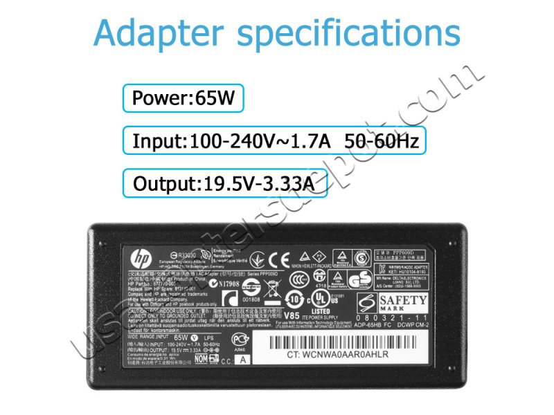 Original 65W HP EliteBook 850 G8 AC Adapter Charger