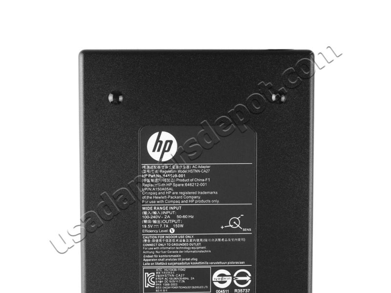 Original 150W HP 645509-002 AC Adapter Charger + Cord