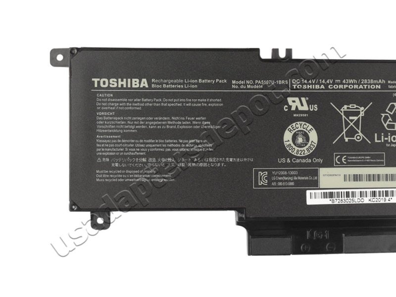 45Wh /32Wh Toshiba Satellite L55T-B5271 P55-B Battery Black