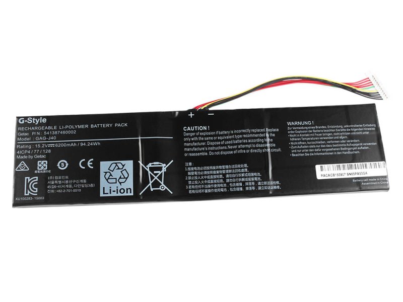 Original Battery Gigabyte Aero 15-x9-9rt5 6200mAh 94.24Wh