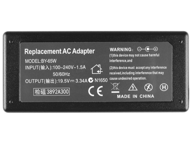 65W Laptop Charger Compatible With 15 5518 P106F P106F001 With Power Supply