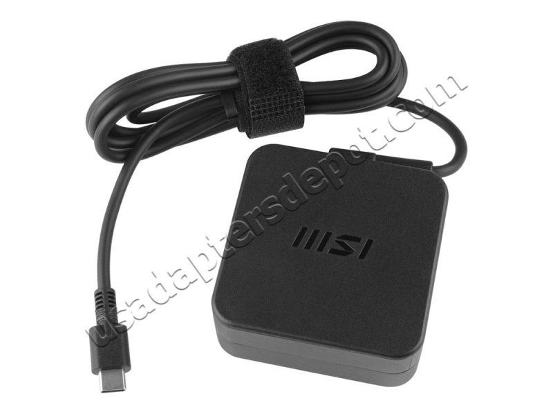 65W USB-C Charger MSI Prestige 13 AI Evo A1MG-006FR AC Adapter + Cable