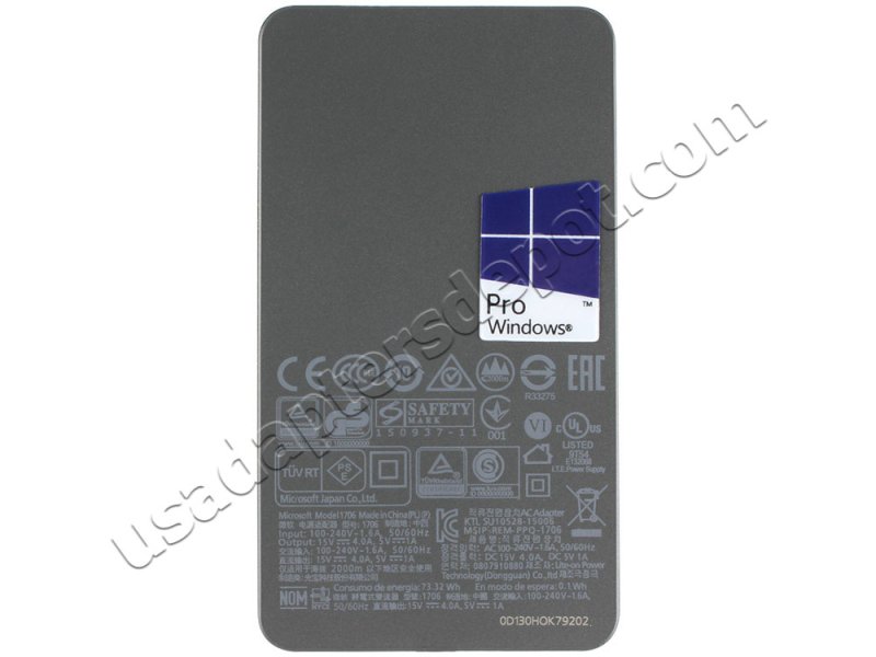 Zahara Cavo Di Alimentazione DC Jack Per Microsoft Surface Pro 5 1769 (M1019389-001) - Ricambio Connettore Di Ricarica