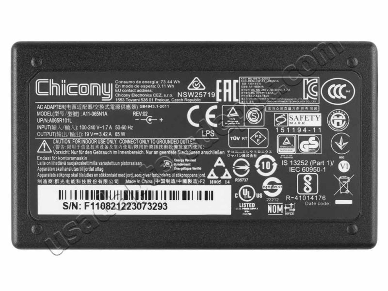 Original Acer Aspire 3 A315-58 AC Adapter Charger 65W