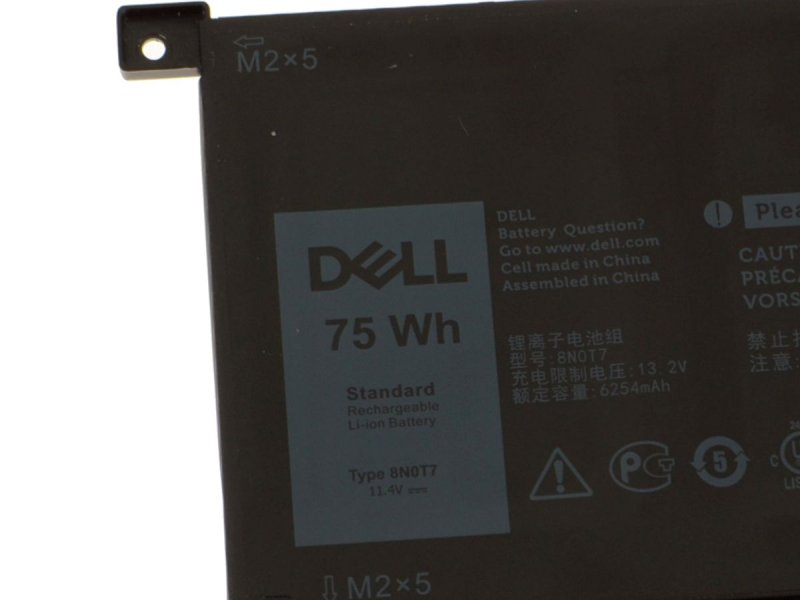 Original 6580mAh 75Wh 6-Cell Dell 8N0T7 Battery
