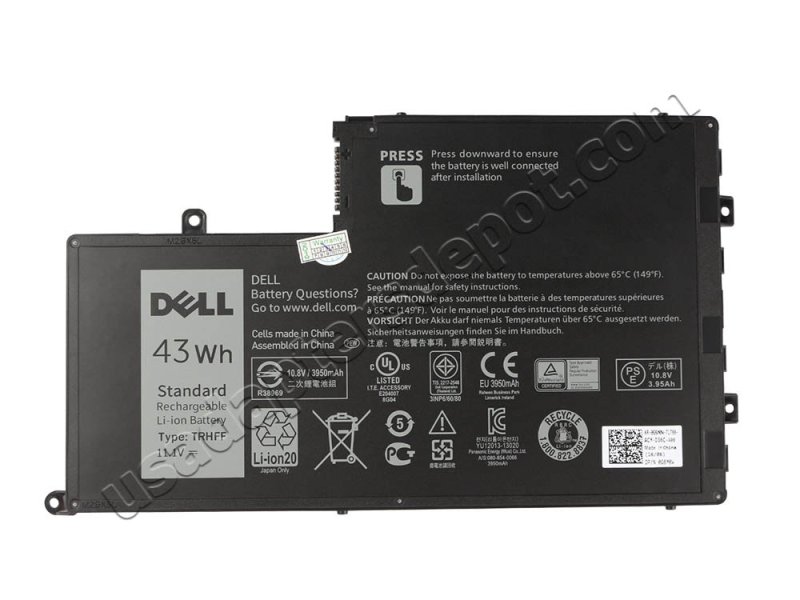 Original 43Wh 3800mAh 3 Cell Dell R77WV DFVYN 58DP4 2GXTM Battery