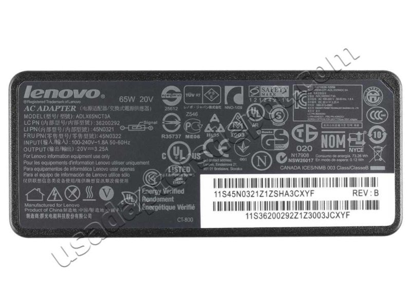 Original 65W Lenovo Thinkpad E531 6887-AYC AC Adapter Charger Power Cord