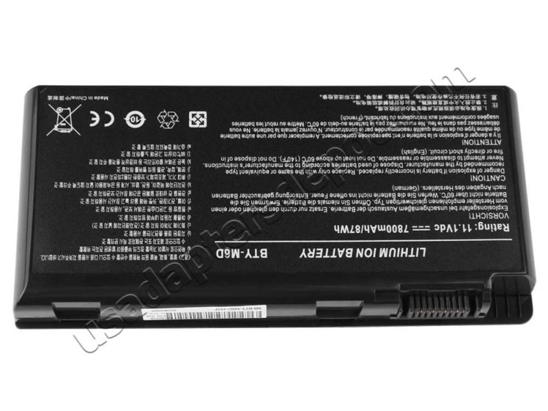 7800mAh 9 Cell 87Wh MSI GT70 2PE Dominator Pro MS-1763 Series Battery