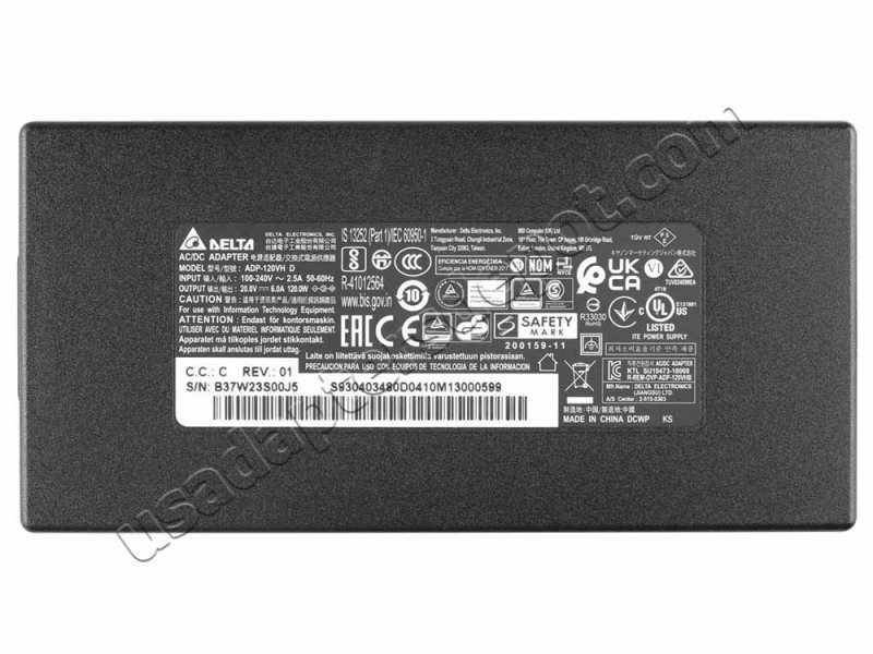 Original 120W Charger MSI GF63 Thin 11SC MS-16R6 AC Adapter