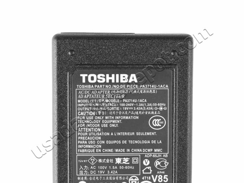 65W Charger Toshiba Portege A30-E-117 A30-E-120 AC Adapter