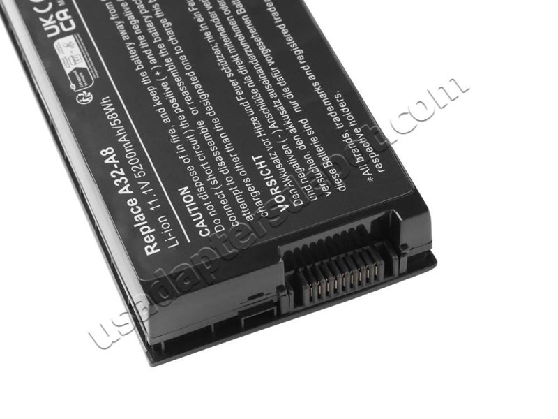 5200mAh 58Wh 6-Cell Asus A32-F80A Battery