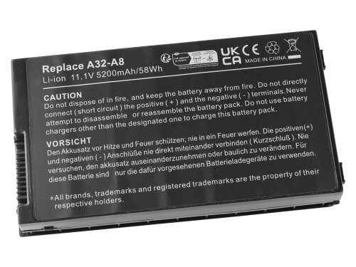 5200mAh 58Wh 6-Cell Asus A32-F80A Battery