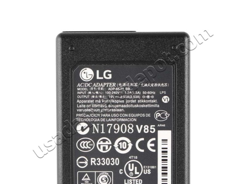 New 19V LG IPS-Monitor-TV MT55S 22MT55D 27MT55D AC Adapter Charger