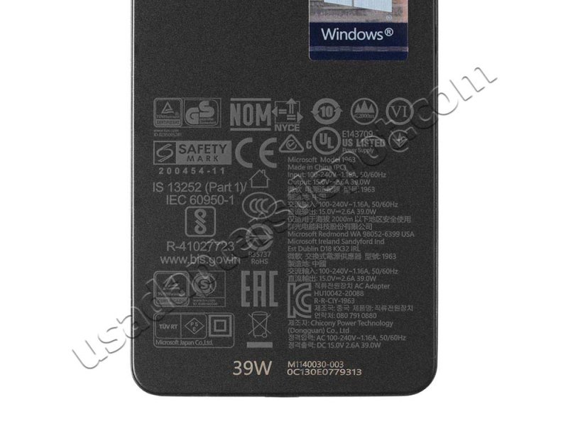 Original 39W Microsoft 1963 AC Adapter Charger