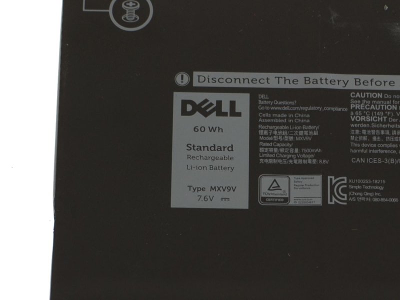 Original 7500mAh 60Wh Battery Dell Latitude 5300 2-in-1 P96G001