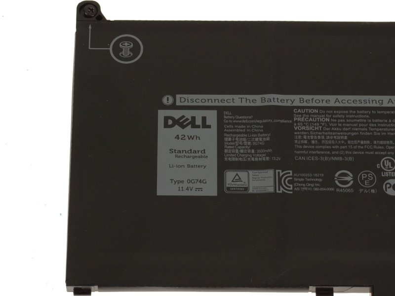 Original 3500mAh 42Wh Battery Dell Latitude 5300 2-in-1 P96G001