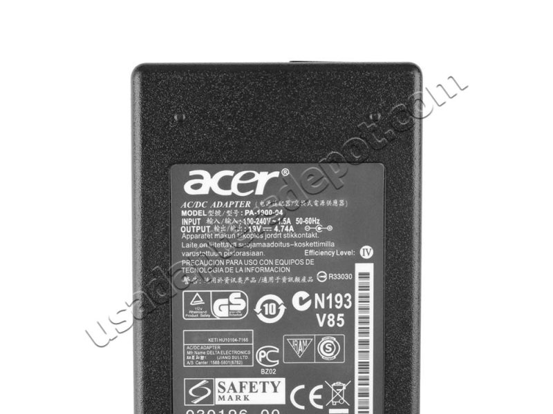 Original 90W Charger Acer Aspire Spin 14 ASP14-51MTN-78QB AC Adapter + Cable