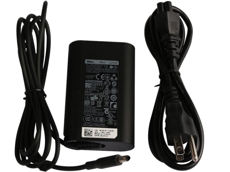 Original 45W Dell P25T P25T003 P75F P75F002 Charger AC Adapter + Cord