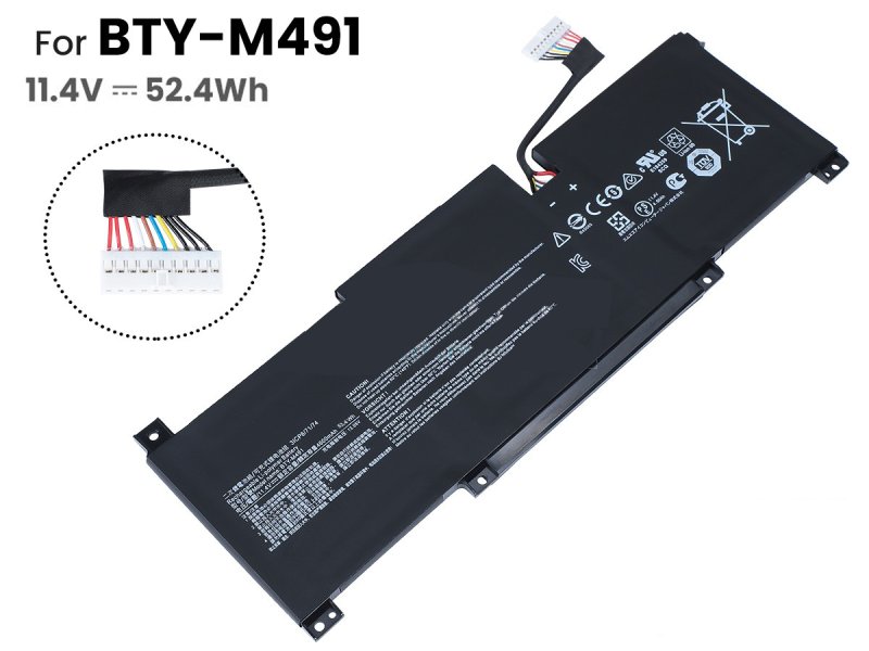 Battery MSI BTY-M491 4600mAh 52.4Wh