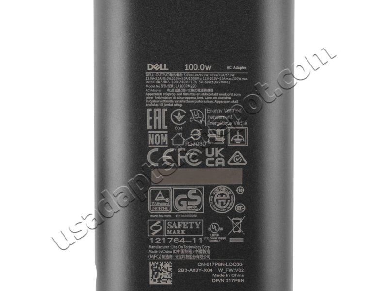Original 100W USB-C Charger Dell Precision 3581 P127F P127F002 AC Adapter + Cable