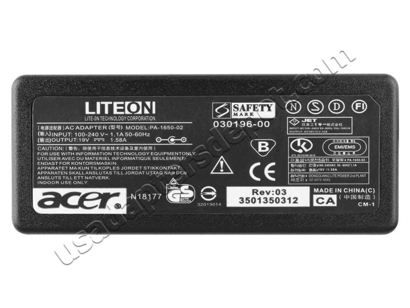 30W Packard Bell dot.S E3 dot.S2 AC Adapter Charger Power Cord