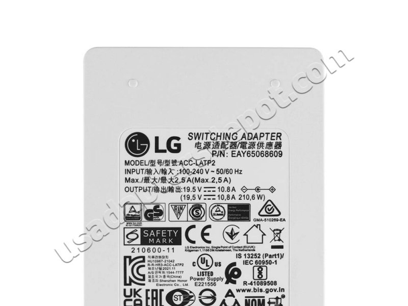 Original 210.6W Charger LG ACC-LATP2 EAY65068609 AC Adapter