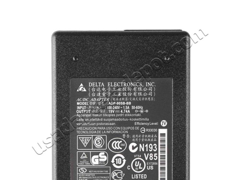 90W Clevo W650SF W651SF W670SFQ W670SFQ1 AC Adapter Charger Power Cord