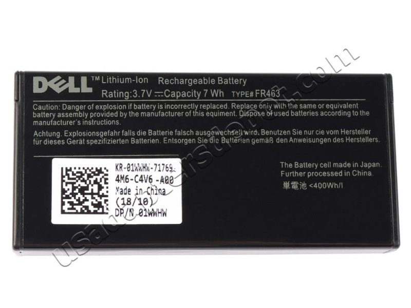 Original 7Wh Dell Poweredge Perc 5i 6i Battery