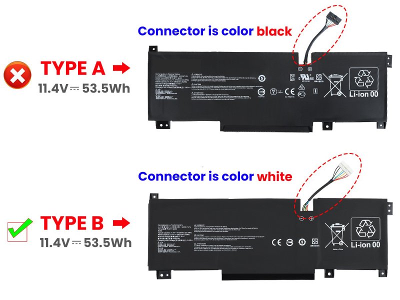 Battery MSI 9S7-16V611-006 4700mAh 53.5Wh