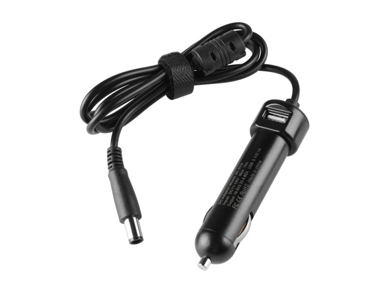 19V Car Charger Dell Latitude 14 Rugged Extrem P45G