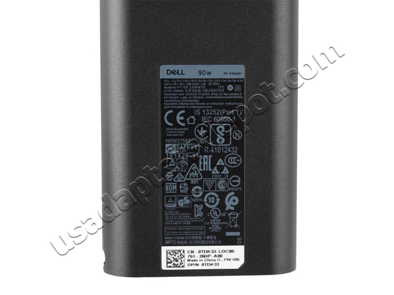 90W USB-C Charger Dell Latitude 9430 2-in-1 AC Adapter