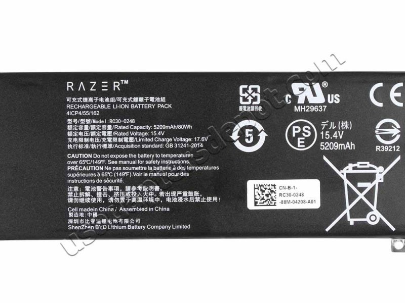 Original Battery Razer Blade 15 Advanced RZ09-0409CED3-R3U1 5209mAh 80Wh