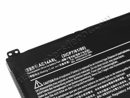 11.4V 52.5Wh Acer Aspire VN7-591G-70JY VN7-591G-70RT Battery
