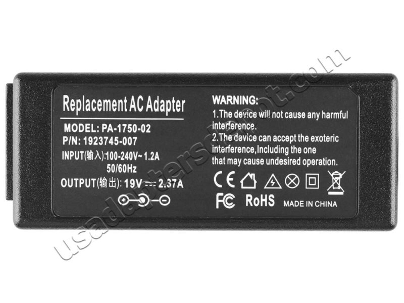45W Charger Clevo N750GU N750HU N750WG(4.8mm*1.7mm) AC Adapter