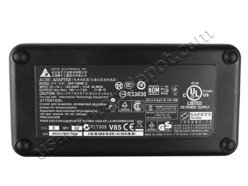 150W MSI ADP-150CB B ADP-150NB D AC Adapter Charger Power Cord