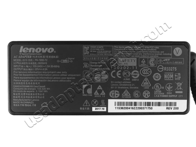 Original 90W Lenovo ThinkPad Basic Docking Station 40AG 40AG0135WW AC Adapter Charger