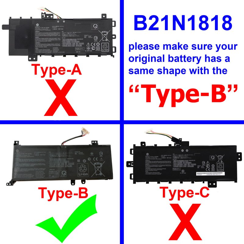 Original Battery Asus K509FA-Q72SP-CB 32Wh