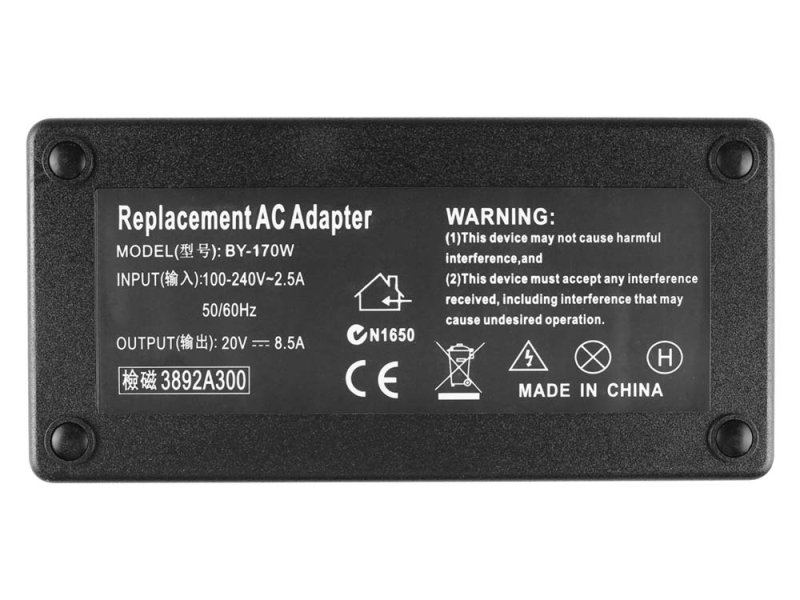 180W Laptop Charger Compatible With 02DL136 02DL137 02DL138 With Power Supply