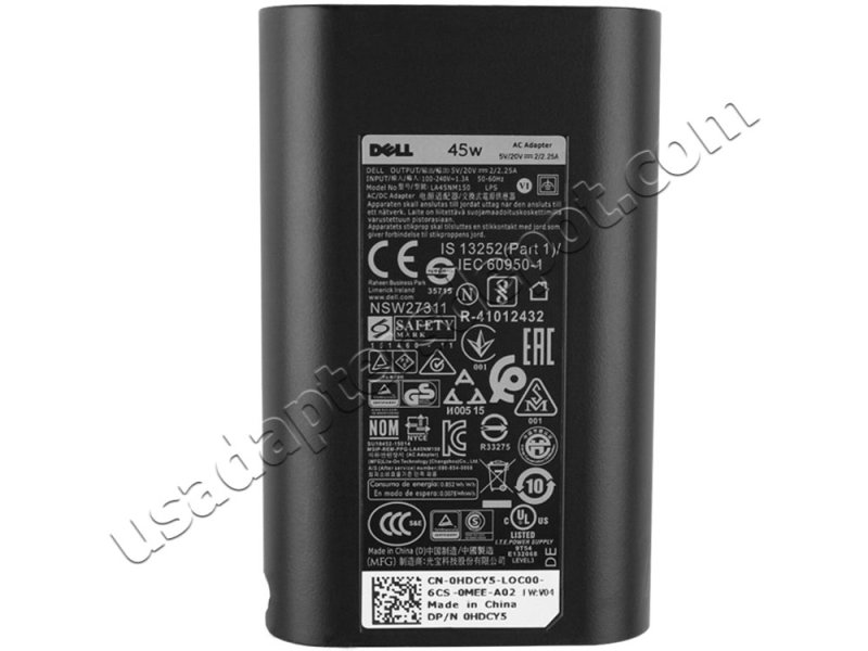 45W USB-C Charger Dell Latitude 5290 2-in-1 AC Adapter