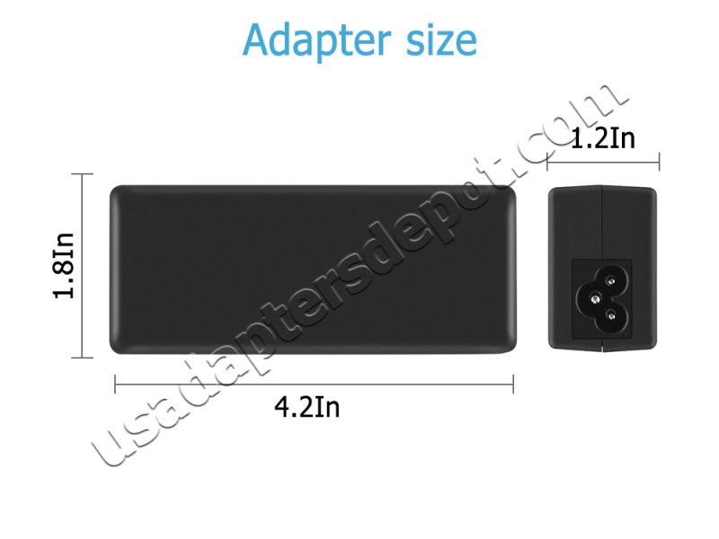 65W Laptop Charger For Dell Inspiron 15 7573 2-in-1 - AC Adapter Power Cord (19.5V, 3.33A) - View #3