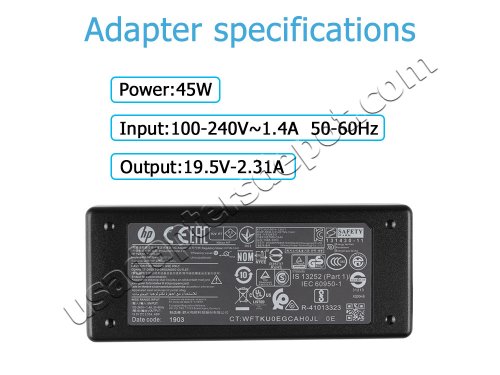 Original HP 340 G7 9AU90PC AC Adapter Charger 45W