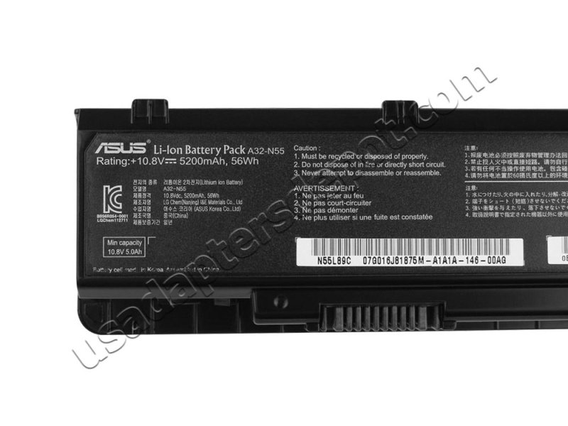 5200mAh 6Cell Asus N45SL Battery