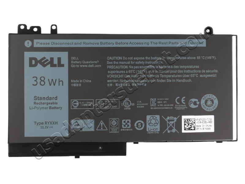 Original 38Wh 3-Cell Dell Latitude 14 E5470 P62G001 Battery