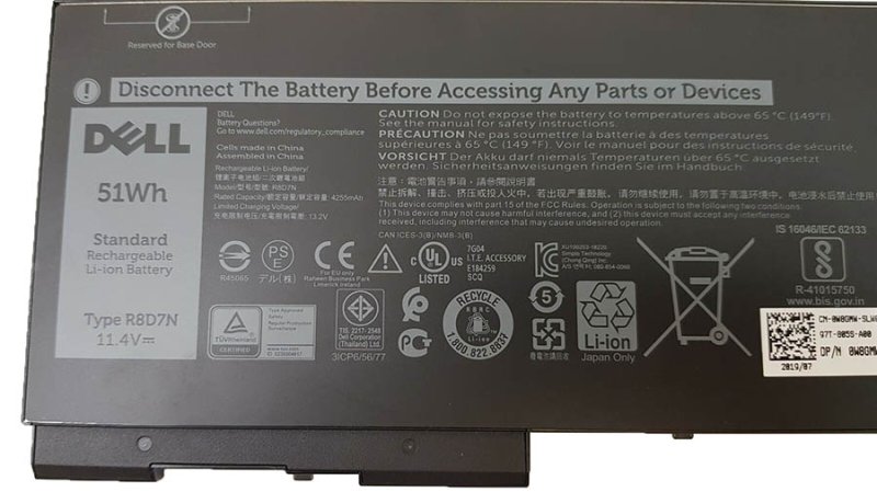 Original 4255mAh 51Wh Battery Dell Latitude 5510 P80F002