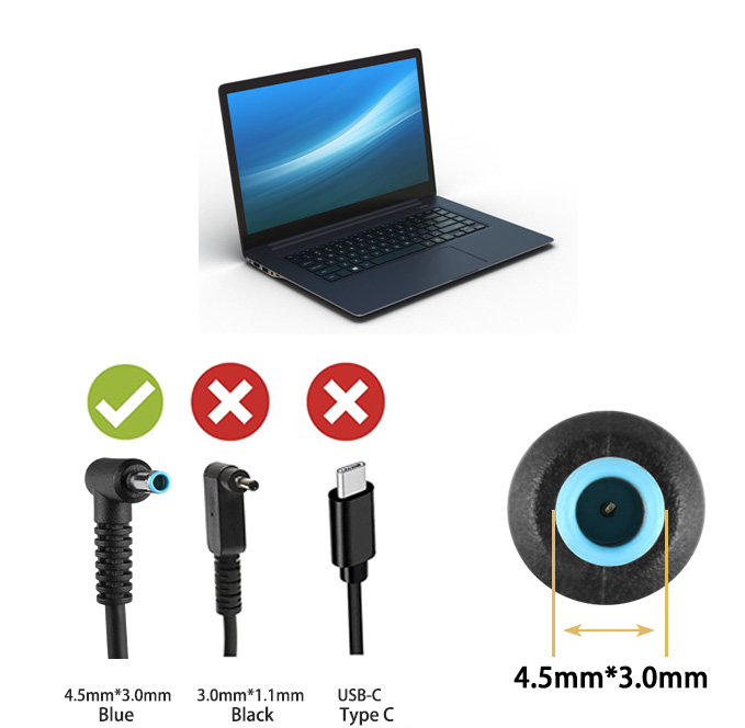 120W Laptop Charger Compatible With L64086-001 With Power Supply