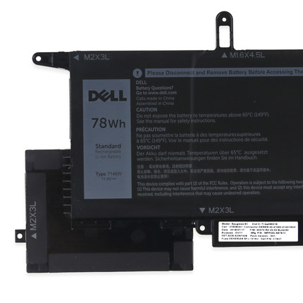Original 6500mAh 78Wh Battery Dell DJ5GG G8F6M