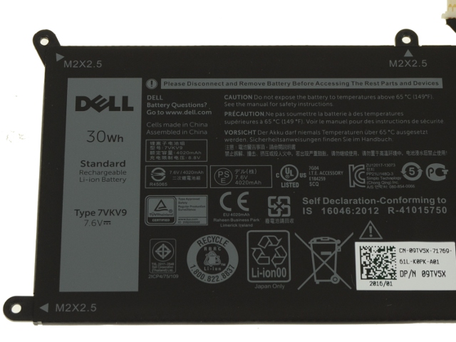 Original 7.6V 30Wh Dell Latitude 12 7275 Battery