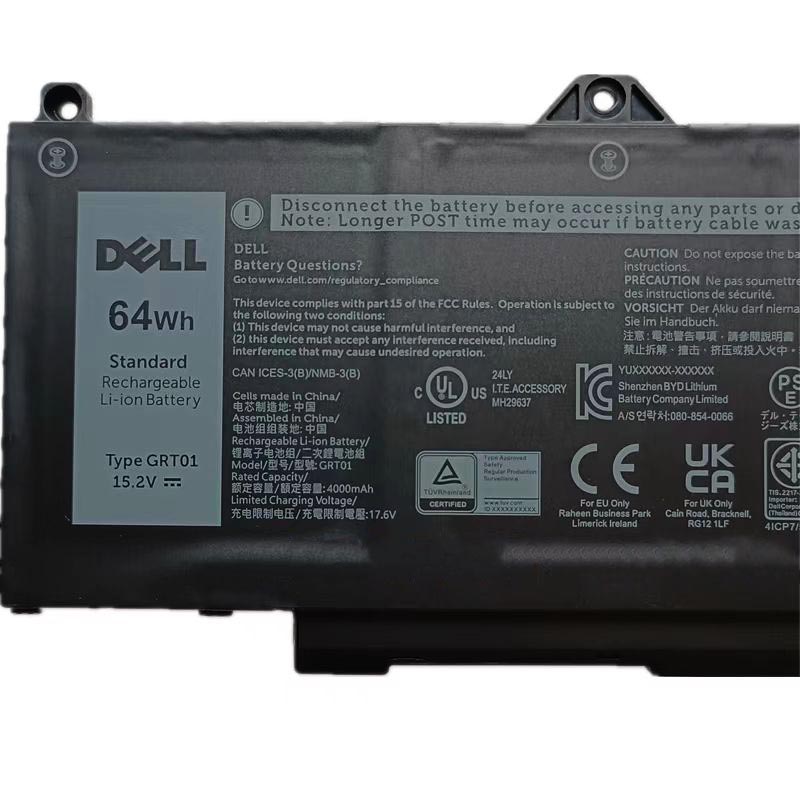 64Wh GRT01 Replacement Battery For Dell Latitude 5521/5421 & Precision 3561/3470 - 15.2V